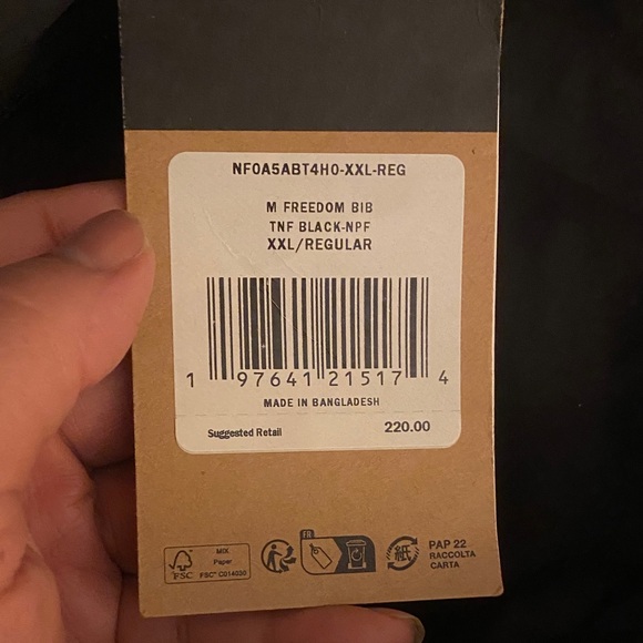 The North Face Black Bib Overalls Men’s 2x - Picture 11 of 12